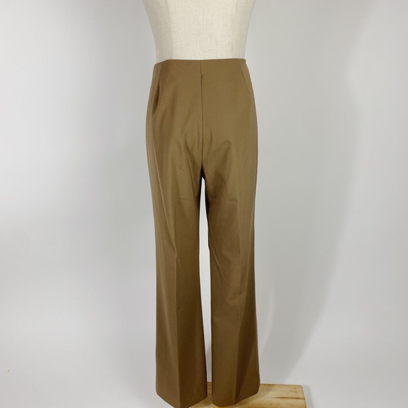 PEACE OF CLOTH Straight Leg Tan Full Length Pant Made in USA 6 - Picture 6 of 11
